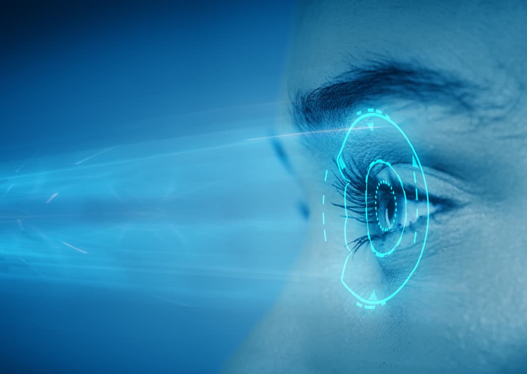 A Retina used as background image